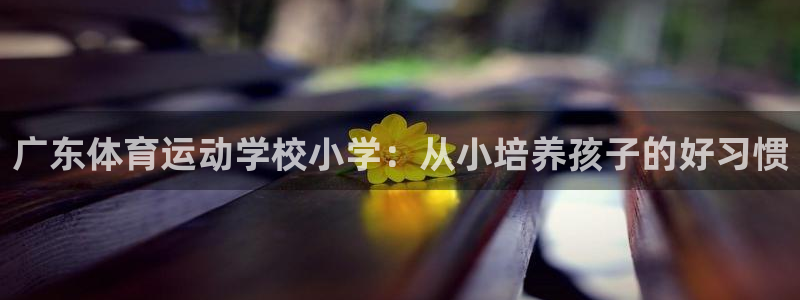 bbin视讯游戏官网：广东体育运动学校小学：从小培养孩子的好习惯