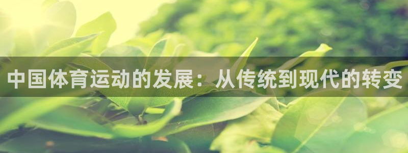 bbin视讯游戏官网：中国体育运动的发展：从传统到现代的转变